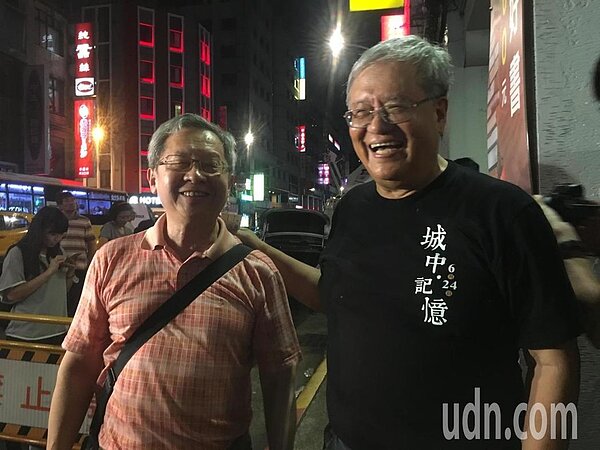 台北市重南書街促進會理事長沈榮裕(圖左)、金石堂書店創辦人周正剛(圖右)。記者張世杰/攝影