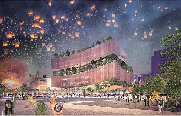 「桃園市立圖書館新建總館暨停車場興建工程」標案首次招標吸引44廠商投標卻流標,市府減項約1.23億重新上網招標。 圖/桃園市府提供