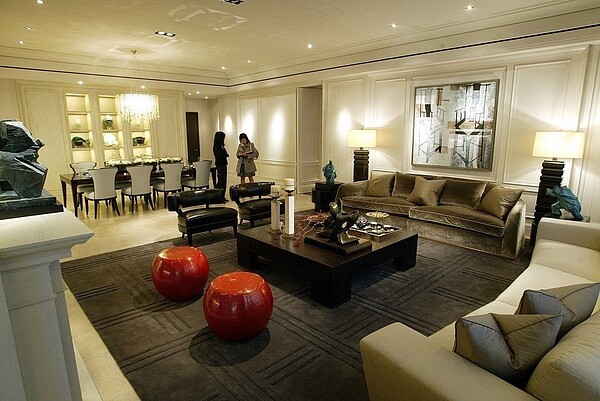 圖為裝潢個案「揚昇君臨」客廳。 記者侯永全/攝影