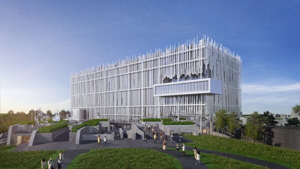 新北市立美術館將座落於鶯歌三鶯新生地。模擬圖。圖／新北市文化局提供