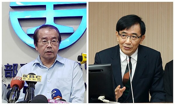 台鐵局長鹿潔身（左）、交通部長吳宏謀（右）都為普悠瑪翻覆事故「口頭請辭」。 圖／聯合報系資料照片