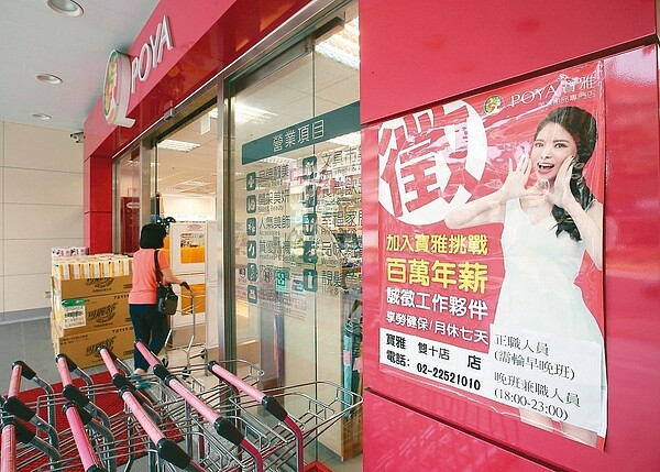 立委點名寶雅營運亮眼,但員工卻領相當低廉的工資。寶雅表示,兼職人員影響薪資水平。 記者林澔一/攝影