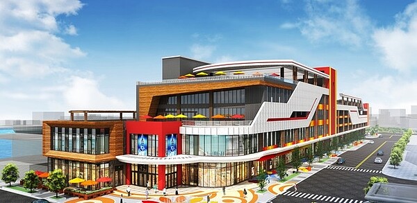 南海多目標立體停車場商城3D模擬圖。圖/嘉陽公司