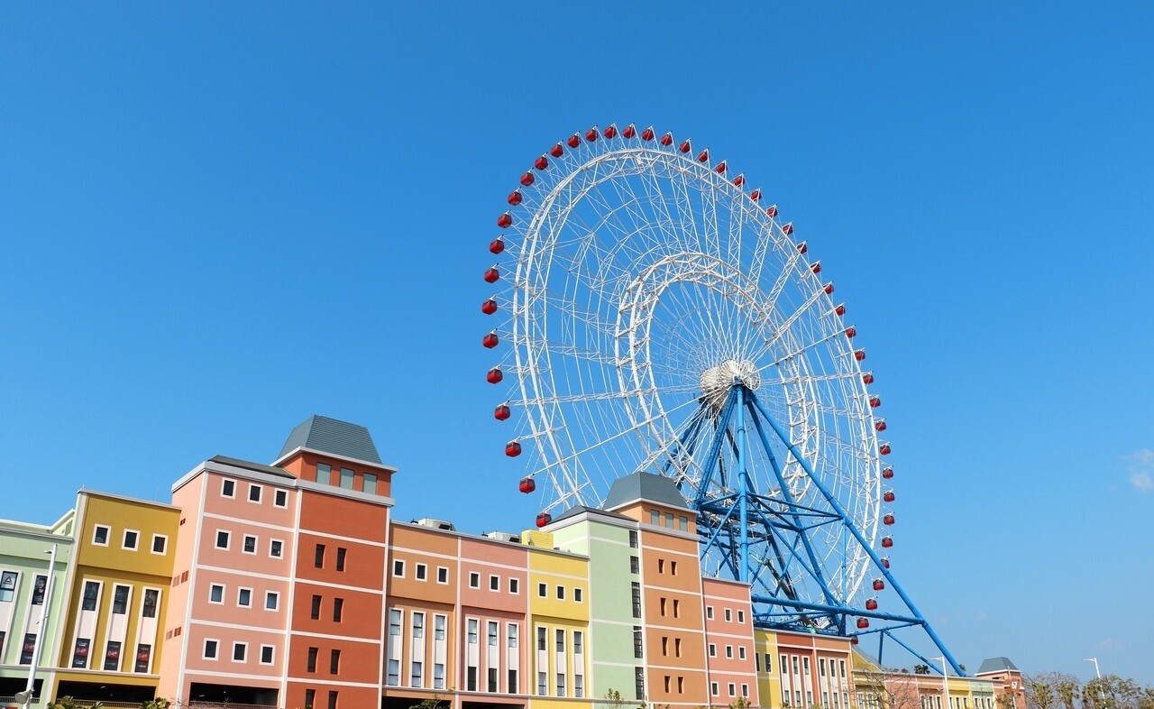 台中市的山海摩天輪大戰，麗寶樂園摩天輪高120公尺，加上地形海拔等同於台北101方最頂層視野。記者黑中亮／攝影