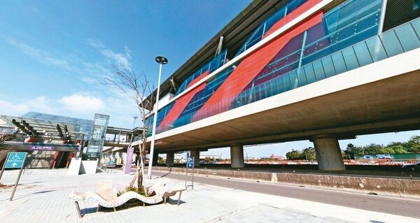 機場捷運A20興南站，進出人口人次少，市府將開發場站周邊活絡地方，目前啟動區段徵收。圖／桃園捷運公司提供
