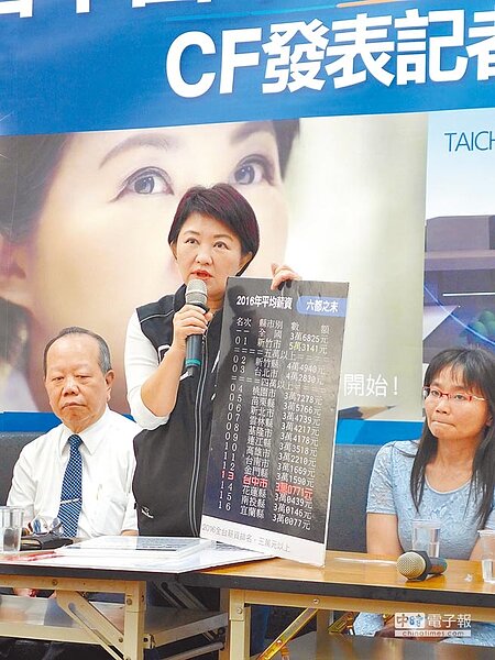 國民黨台中市長候選人盧秀燕痛批對手林佳龍巨蛋承諾跳票，讓台中市蹉跎4年。
