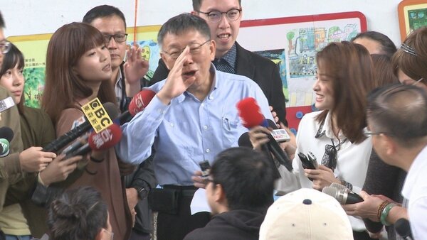 台北市長柯文哲今天出席「安東藝術長廊落成典禮」。記者徐宇威／攝影