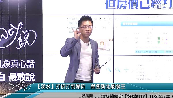 好房網TV直播節目《Sway說》主持人Sway。圖／好房網TV