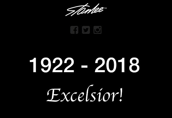 史丹李逝世。(圖翻攝自stan lee官網)