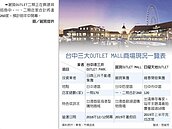 台中三大OUTLET仙拚仙　三井OUTLET PARK預計12月開幕
