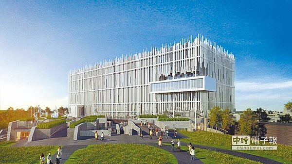 位於三鶯新生地上的新北市立美術館,4日動土後預計在4年後開館。圖為模擬畫面。(陳俊雄翻攝)