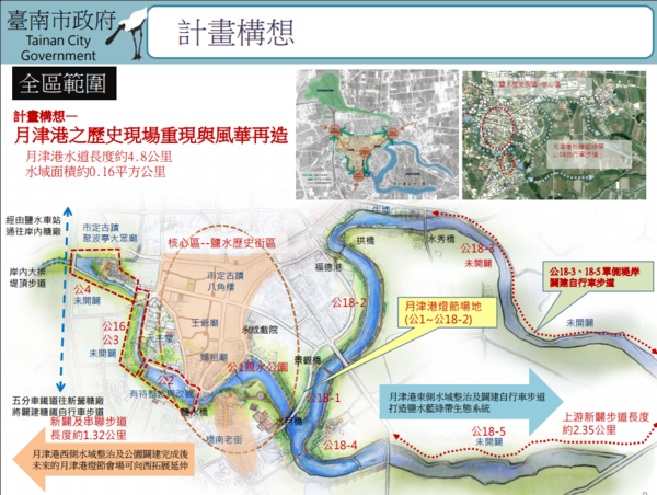 臺南市政府月津港計畫構想。（圖／內政部營建署）