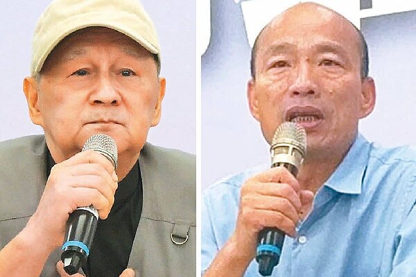 高雄市長當選人韓國瑜(右圖),因為委派涉吸金案的林國權(左圖)接任高市原民會主委,慘遭「宅神」和「館長」公開砲轟。 聯合報系資料照片/記者蔡孟妤攝影