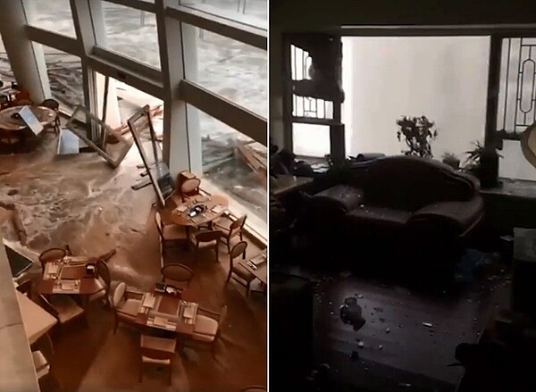 「山竹」颱風肆虐港澳,網友拍下各種災情。 圖擷自臉書「LIHKG」