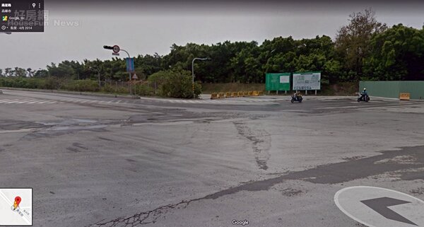高雄市小港區的南星路坑洞嚴重（翻攝自google map）