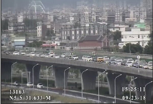 國五宜蘭北上路段。(翻攝自高速公路局即時影像)