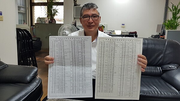 台鐵12日大改點,平日與周日時刻表不同,苗栗站長江國聖提醒旅客訂票、乘車務必先上台鐵網站查詢最新列車時刻表。記者黃瑞典/攝影