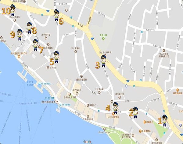 淡水警分局將在10個路口執行交通管制。記者袁志豪／翻攝
