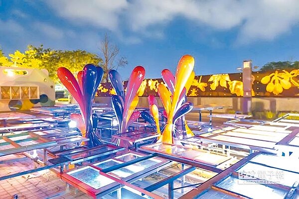 愈夜愈美麗的豐原葫蘆墩公園,將打造全台第1座琉璃花園超浪漫。(台中市府提供)