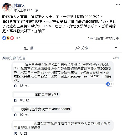 林濁水 (圖/截自林濁水臉書)