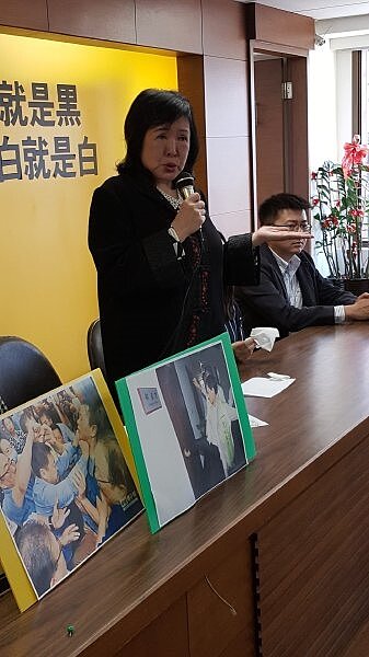 鄭惠中開記者會哭訴。記者林怡秀/攝影