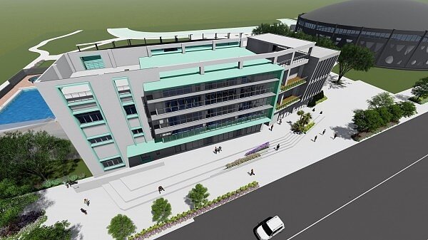 鳳山市民運動健身中心完工模擬圖。(圖由高雄市工務局提供)