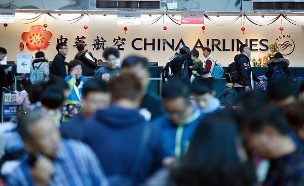 華航機師罷工,陸續有航班取消。 記者鄭超文/攝影