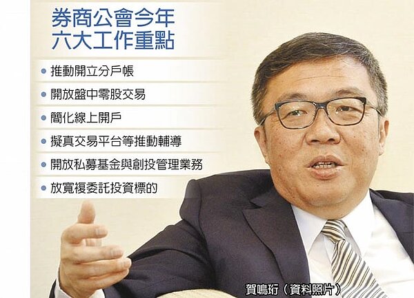 券商公會今年六大工作重點。