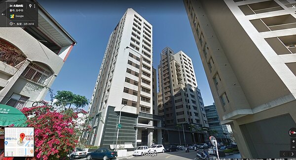大墩4街的豪宅「萬世如意」開價令人好奇。（圖／擷取自google map）