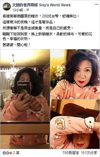 陳文茜於臉書推廣南華商圈,盼能重振舊商圈。(圖/擷取自文茜的世界周報 Sisy's World News)