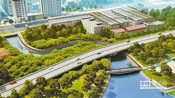 淡北快速道路全長約5.4公里,連接新北市淡水區與台北市北投區;圖為完工後的示意圖。(葉書宏翻攝)