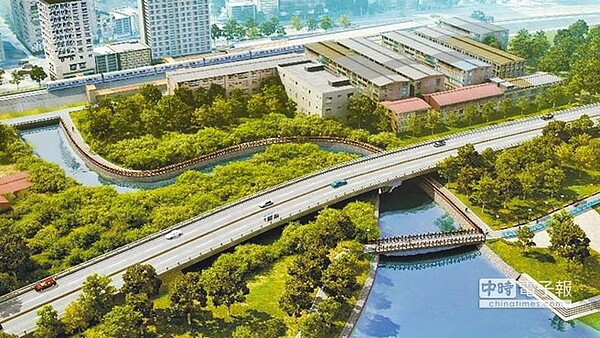 淡北快速道路全長約5.4公里，連接新北市淡水區與台北市北投區；圖為完工後的示意圖。（葉書宏翻攝）