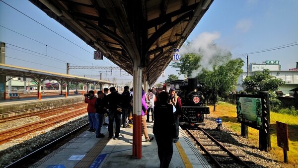 嘉義車站第一月台，是阿里山林鐵最原始的起點。 記者謝恩得／攝影