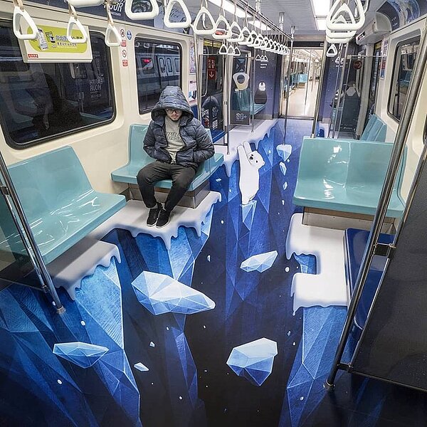 台北捷運彩繪列車。(圖/Ash Design/壹肆設計提供)