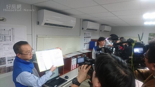 明倫公宅遭曝黑幕，建商開記者會喊冤。（北市都發局提供）