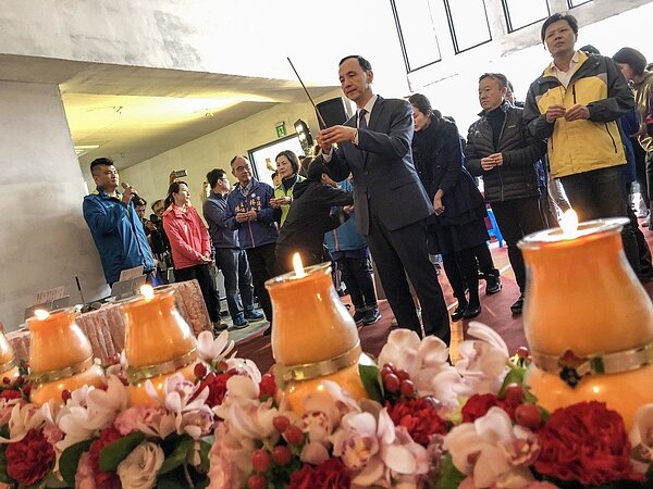 新北樹林生命紀念館第一期工程即將結束，預計明年5月將會啟用，新北市長朱立倫今前往主持祭拜儀式。圖／新北工務局提供