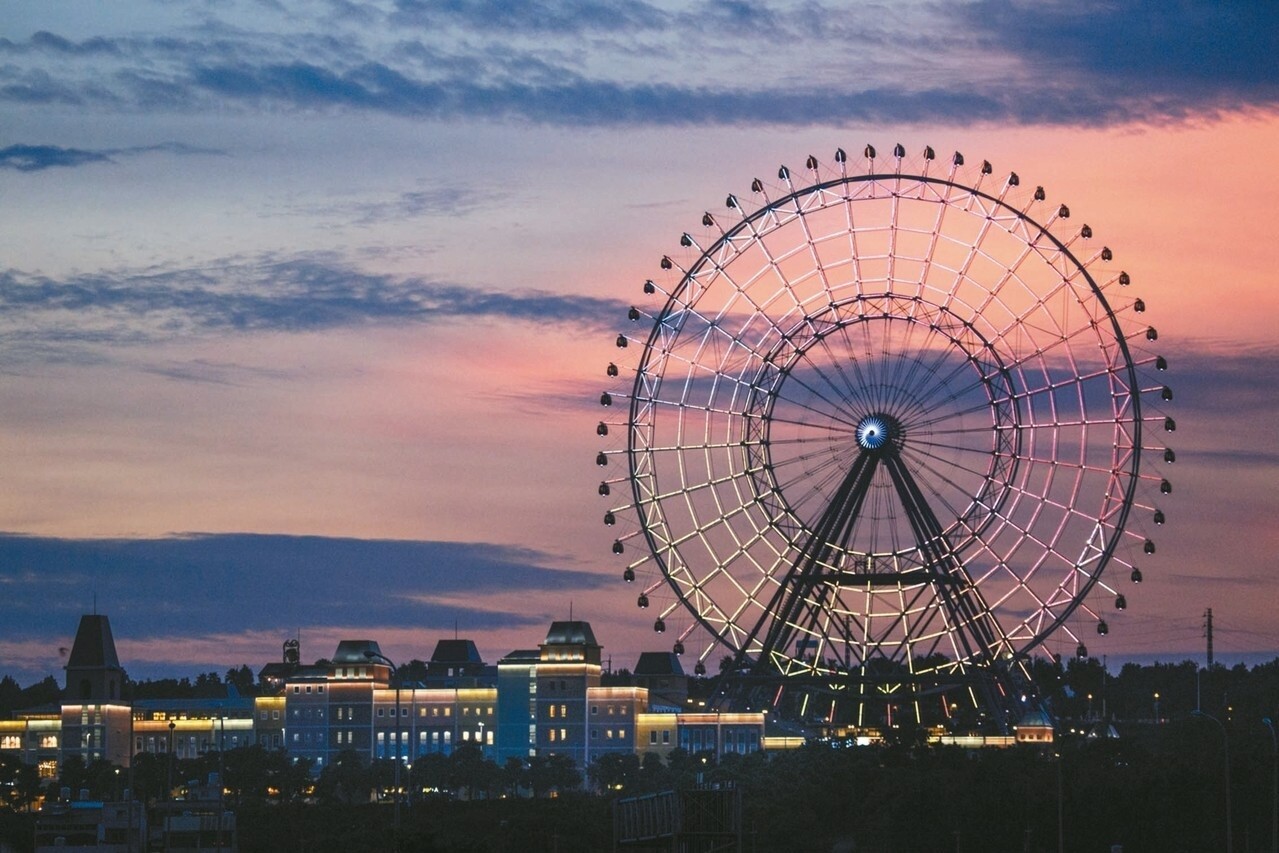 台中市今年跨年晚會，麗寶樂園仍是雙主場之一，12月25日市長就職，摩天輪全天免費。 圖／聯合報系資料照片