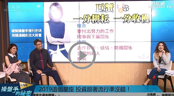 占星師蘇飛雅在直播節目《操盤手的秘密》中分享，這個星座的人在2019年賭運超旺！