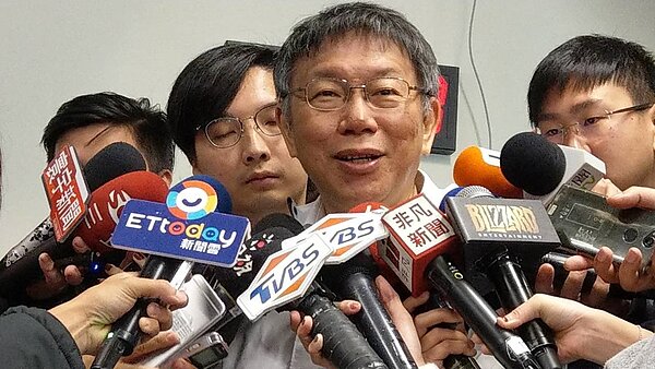 台北市長柯文哲上午出席「爐石戰記」電競活動。記者楊正海/攝影