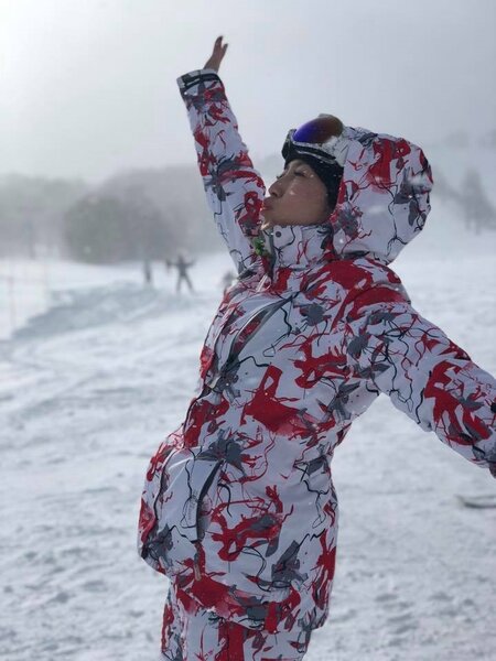 廖家儀到日本滑雪。 圖／擷自廖家儀臉書