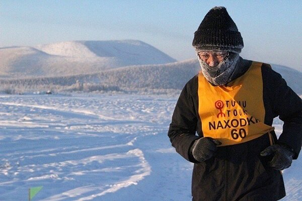 世界上最冷的馬拉松在西伯利亞，氣溫下探零下52度。圖擷自The Siberian Times