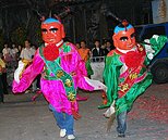 大甲媽祖神偶練步伐　民眾圍觀踴躍真熱鬧