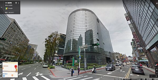 龍巖售出東區太平洋商業大樓3個樓層資產由萬海接手。(圖/擷取自Google Maps)