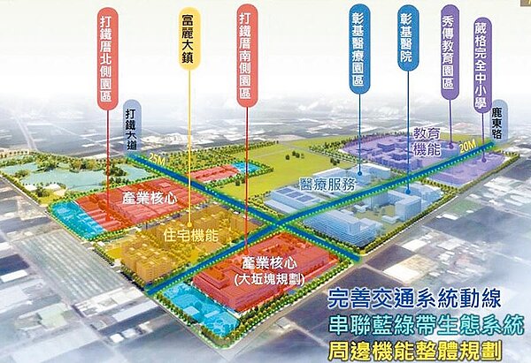 彰化縣政計畫在鹿港鎮富麗大鎮住宅區打造「打鐵厝產業園區」掀起爭議。(吳敏菁翻攝)