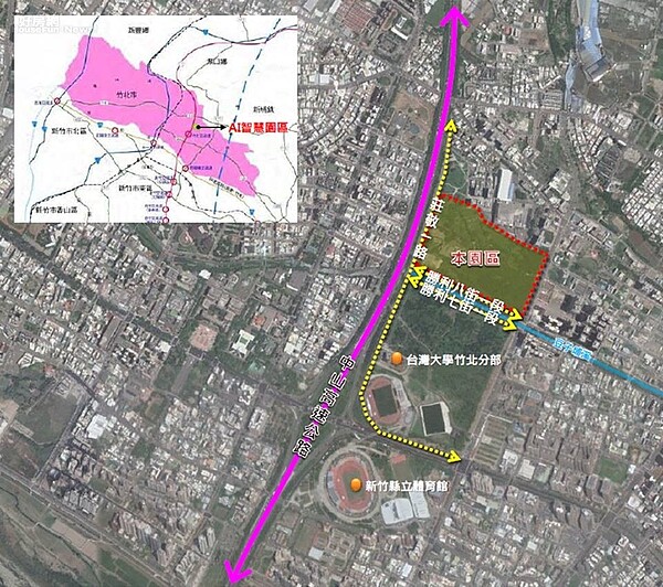 「新竹縣國際AI智慧園區」將增加產業專用區8.43公頃，預估未來能創造210億元產值。圖片翻攝經濟部工業局臉書