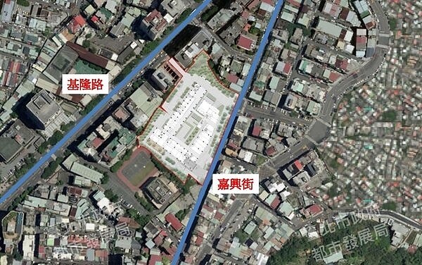 三興段公宅基地共有3340坪,鄰近台北醫學大學、三興國小、通化夜市,還有捷運六張犁站,生活機能方便,但招標過程不順利。(圖片/台北市都發局提供)