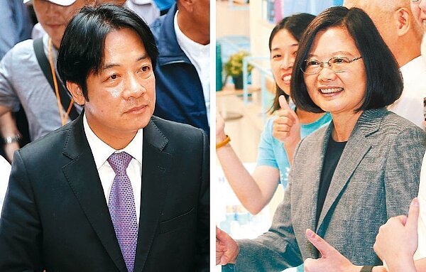 蔡英文與賴清德拚初選,引爆綠營內鬥。 圖/聯合報系資料照片