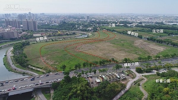 位於高雄市橋頭區的「新市鎮第一期發展區內產業專用區」基地,將進行公開標租。照片營建署提供