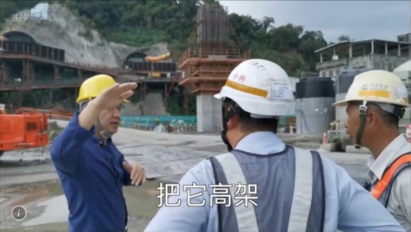 國道4號豐潭段施工團隊表示今年可貫通。圖／擷自江啟臣臉書