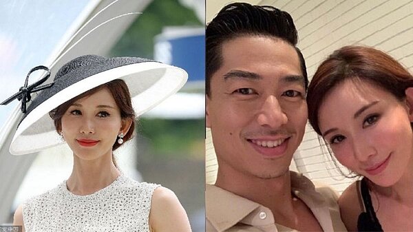 林志玲出席英國鐘錶品牌活動;林志玲與老公Akira。圖/翻攝自新浪娛樂網站、林志玲微博